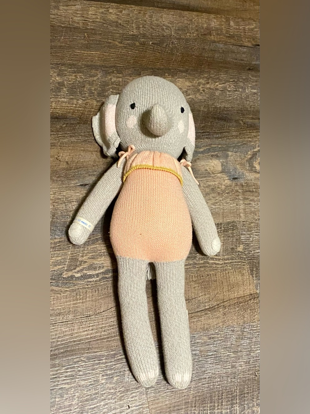 Cuddle + Kind Eloise The Elephant 20" Plush Stuffed Animal Toy Hand Knit Peru